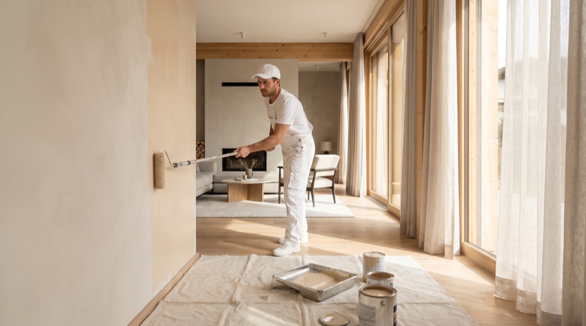 Malerarbeiten Kosten 2026: 8–15 €/m² innen, Fassade 25–50 €